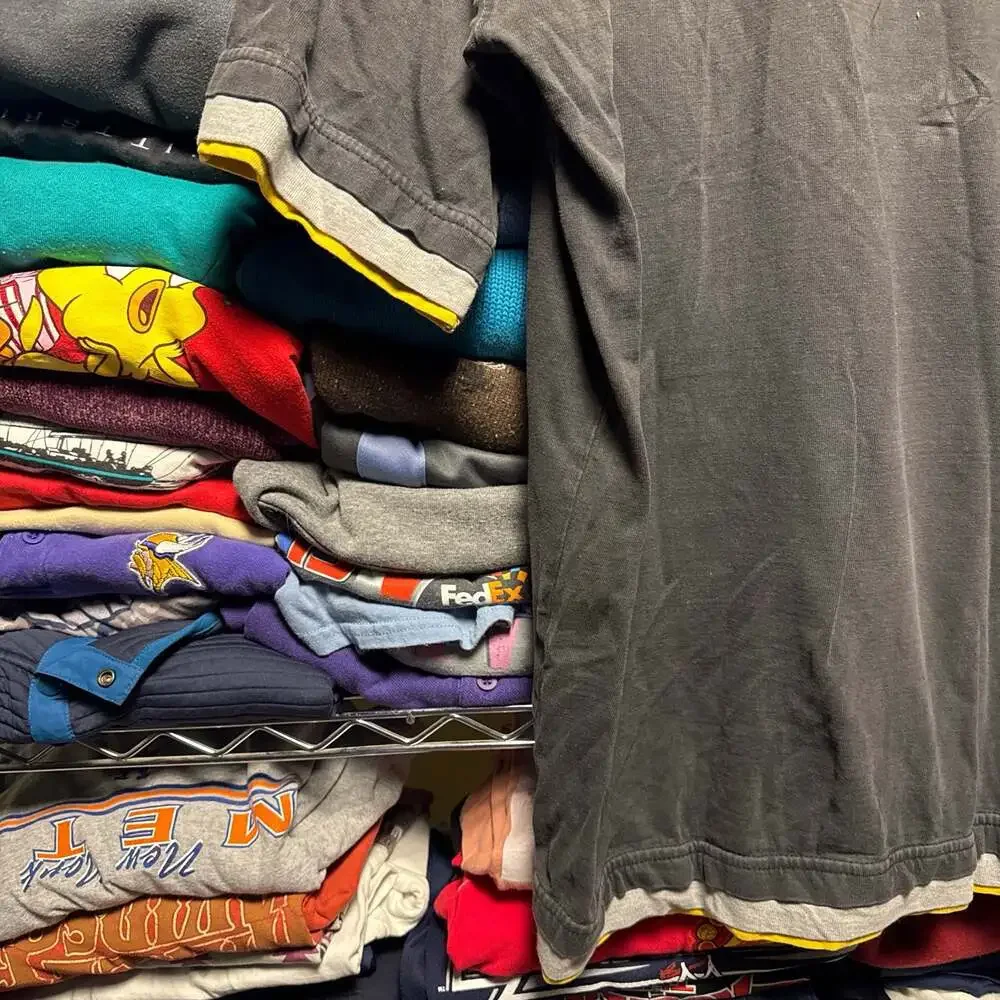 Vintage 212 NYC Tanglewood Corp Triple Layered T-Shirt Size L Faded Black - Picture 8 of 8